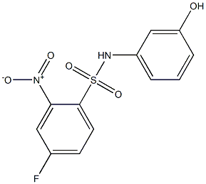 4-fluoro-N-(3-hydroxyphenyl)-2-nitrobenzene-1-sulfonamide Structure
