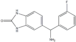 5-[amino(3-fluorophenyl)methyl]-2,3-dihydro-1H-1,3-benzodiazol-2-one Struktur