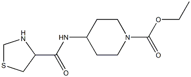ethyl 4-[(1,3-thiazolidin-4-ylcarbonyl)amino]piperidine-1-carboxylate Struktur
