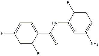 N-(5-amino-2-fluorophenyl)-2-bromo-4-fluorobenzamide Struktur