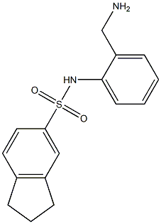 N-[2-(aminomethyl)phenyl]-2,3-dihydro-1H-indene-5-sulfonamide Struktur
