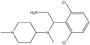 N-[2-amino-1-(2,6-dichlorophenyl)ethyl]-N,1-dimethylpiperidin-4-amine Struktur