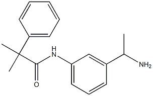 N-[3-(1-aminoethyl)phenyl]-2-methyl-2-phenylpropanamide Struktur