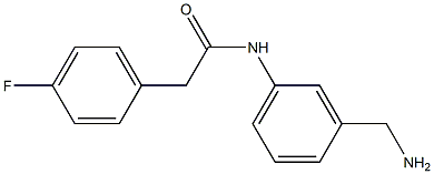 N-[3-(aminomethyl)phenyl]-2-(4-fluorophenyl)acetamide Struktur