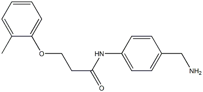 N-[4-(aminomethyl)phenyl]-3-(2-methylphenoxy)propanamide Struktur