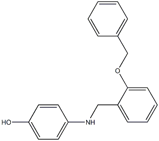 4-{[2-(benzyloxy)benzyl]amino}phenol Struktur