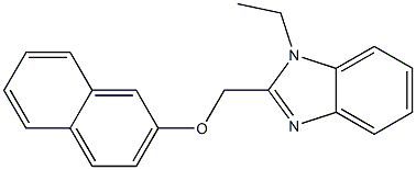 (1-ethyl-1H-benzimidazol-2-yl)methyl 2-naphthyl ether Struktur