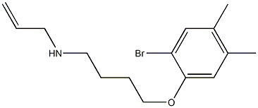 N-allyl-N-[4-(2-bromo-4,5-dimethylphenoxy)butyl]amine Struktur