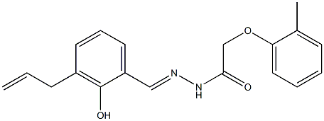 N'-(3-allyl-2-hydroxybenzylidene)-2-(2-methylphenoxy)acetohydrazide Struktur