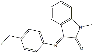 3-[(4-ethylphenyl)imino]-1-methyl-1,3-dihydro-2H-indol-2-one Struktur