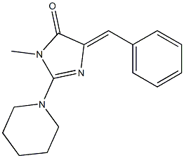 5-benzylidene-3-methyl-2-(1-piperidinyl)-3,5-dihydro-4H-imidazol-4-one Structure