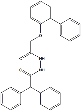 N'-[2-([1,1'-biphenyl]-2-yloxy)acetyl]-2,2-diphenylacetohydrazide Struktur