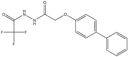 N'-[2-([1,1'-biphenyl]-4-yloxy)acetyl]-2,2,2-trifluoroacetohydrazide Struktur
