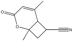 1,5-Dimethyl-3-oxo-2-oxabicyclo[4.2.0]oct-4-ene 7-carbonitrile Structure