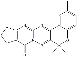 2,6,6-Trimethyl-10,11-dihydro-6H,8H-7,7a,12,13-tetraaza-5-oxa-9H-benzo[a]cyclopent[i]anthracen-8-one Structure