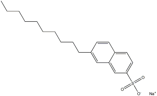 7-Decyl-2-naphthalenesulfonic acid sodium salt Struktur