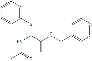 2-Acetylamino-2-phenylthio-N-benzylacetamide Struktur