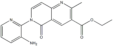 6-(3-Amino-2-pyridyl)-2-methyl-5-oxo-5,6-dihydro-1,6-naphthyridine-3-carboxylic acid ethyl ester Structure