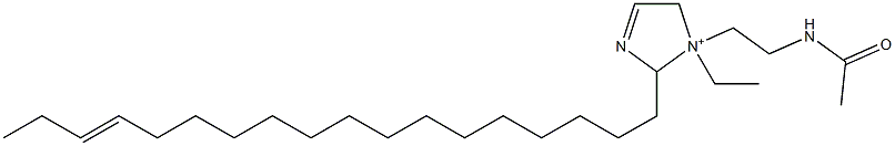 1-[2-(Acetylamino)ethyl]-1-ethyl-2-(15-octadecenyl)-3-imidazoline-1-ium Struktur