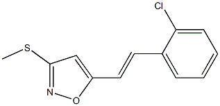 5-[(E)-2-[2-Chlorophenyl]vinyl]-3-(methylthio)isoxazole Struktur