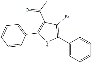 3-Acetyl-4-bromo-2,5-diphenyl-1H-pyrrole Struktur