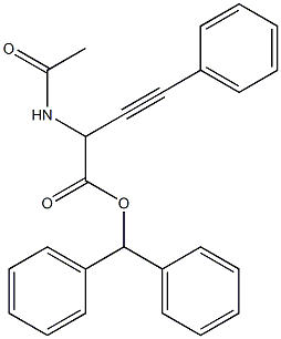 2-Acetylamino-4-phenyl-3-butynoic acid diphenylmethyl ester Struktur
