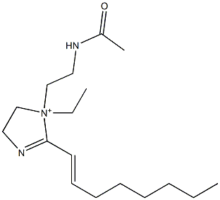 1-[2-(Acetylamino)ethyl]-1-ethyl-2-(1-octenyl)-2-imidazoline-1-ium Struktur