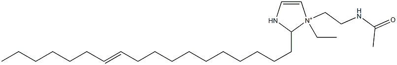 1-[2-(Acetylamino)ethyl]-1-ethyl-2-(11-octadecenyl)-4-imidazoline-1-ium Struktur