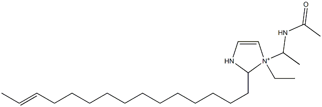 1-[1-(Acetylamino)ethyl]-1-ethyl-2-(13-pentadecenyl)-4-imidazoline-1-ium Struktur