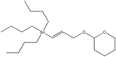 (E)-1-(トリブチルスタンニル)-2-[(テトラヒドロ-2H-ピラン)-2-イルオキシメチル]エテン 化学構造式