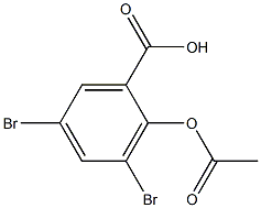 2-(Acetyloxy)-3,5-dibromobenzoic acid Struktur