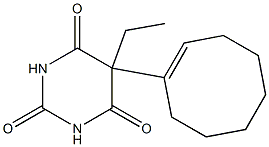 5-(1-シクロオクテン-1-イル)-5-エチルバルビツル酸 化学構造式