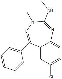 7-Chloro-2-methylamino-3-methyl-5-phenyl-3H-1,3,4-benzotriazepine