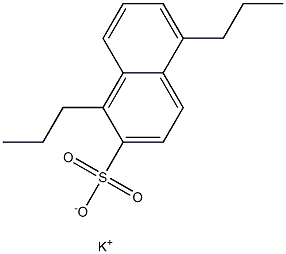 1,5-Dipropyl-2-naphthalenesulfonic acid potassium salt Structure