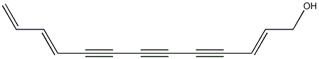 (2E,10E)-2,10,12-Tridecatriene-4,6,8-triyn-1-ol Struktur