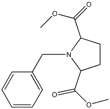 N-benzyl-2,5-bis(methoxycarbonyl)pyrrolidine Struktur