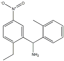 (2-ethyl-5-nitrophenyl)(2-methylphenyl)methanamine Struktur