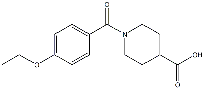 1-[(4-ethoxyphenyl)carbonyl]piperidine-4-carboxylic acid Structure