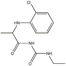 1-{2-[(2-chlorophenyl)amino]propanoyl}-3-ethylurea Structure