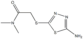 2-[(5-amino-1,3,4-thiadiazol-2-yl)sulfanyl]-N,N-dimethylacetamide Struktur