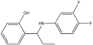 2-{1-[(3,4-difluorophenyl)amino]propyl}phenol Structure