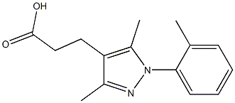 3-[3,5-dimethyl-1-(2-methylphenyl)-1H-pyrazol-4-yl]propanoic acid Structure