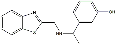 3-{1-[(1,3-benzothiazol-2-ylmethyl)amino]ethyl}phenol Structure