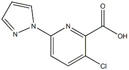 3-chloro-6-(1H-pyrazol-1-yl)pyridine-2-carboxylic acid Structure