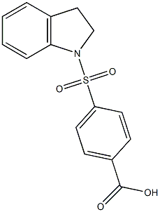4-(2,3-dihydro-1H-indole-1-sulfonyl)benzoic acid Struktur