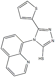 4-(quinolin-8-yl)-5-(thiophen-2-yl)-4H-1,2,4-triazole-3-thiol Struktur