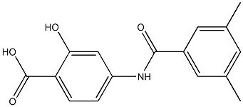 4-[(3,5-dimethylbenzoyl)amino]-2-hydroxybenzoic acid Struktur