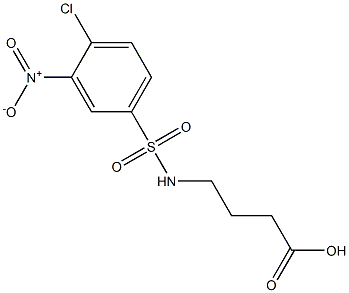 4-[(4-chloro-3-nitrobenzene)sulfonamido]butanoic acid Structure