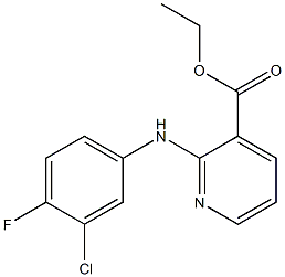 ethyl 2-[(3-chloro-4-fluorophenyl)amino]pyridine-3-carboxylate Struktur