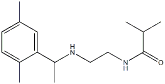 N-(2-{[1-(2,5-dimethylphenyl)ethyl]amino}ethyl)-2-methylpropanamide Struktur